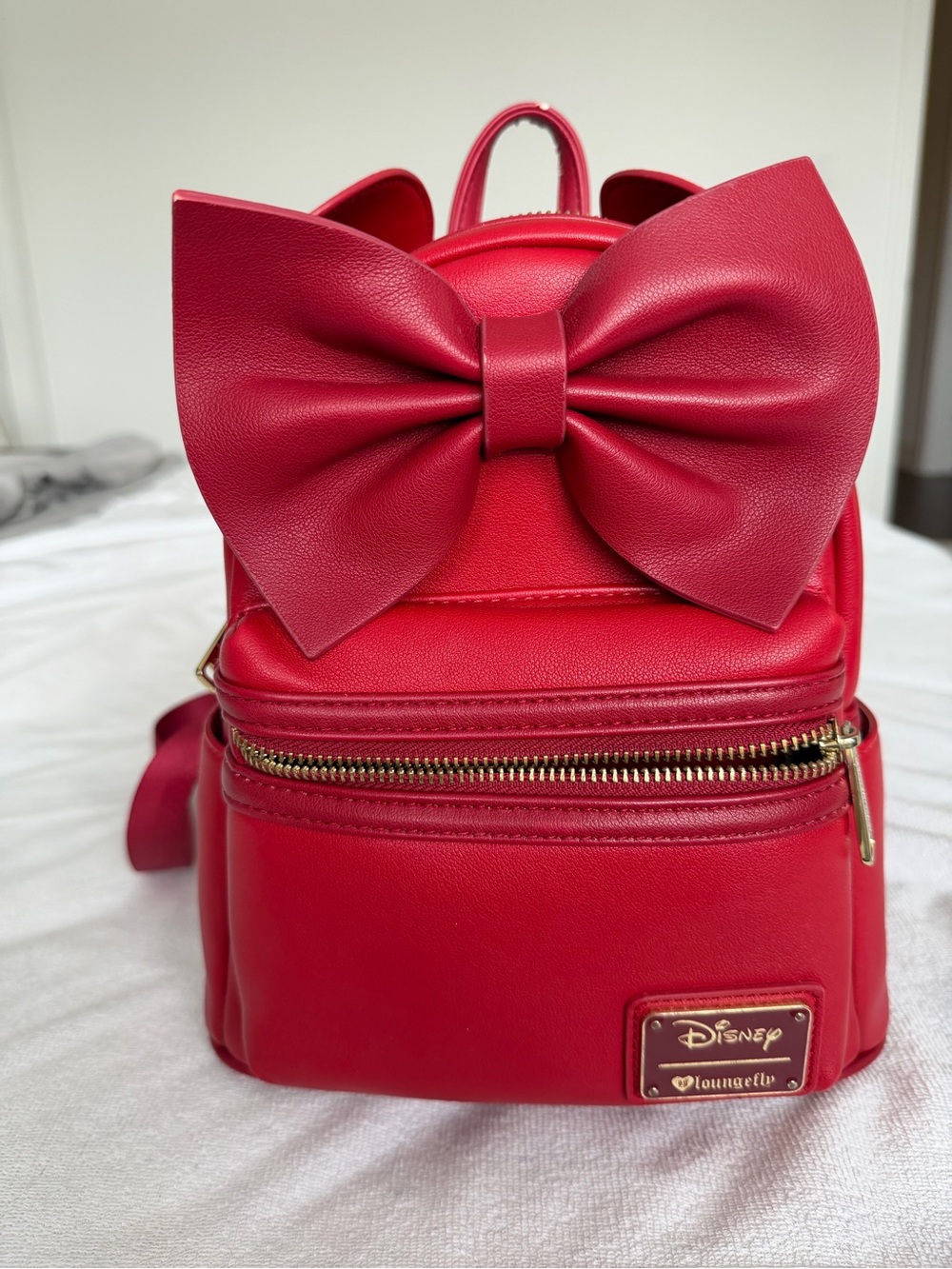 Loungefly Disney Backpack with Large Red Bow